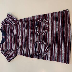 Janie and Jack Navy Blue Red White Boucle Dress Size 10